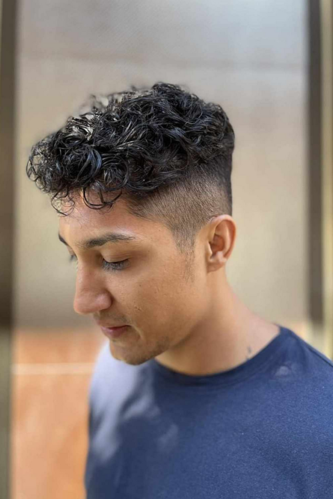 Curls with Fade hairstyle