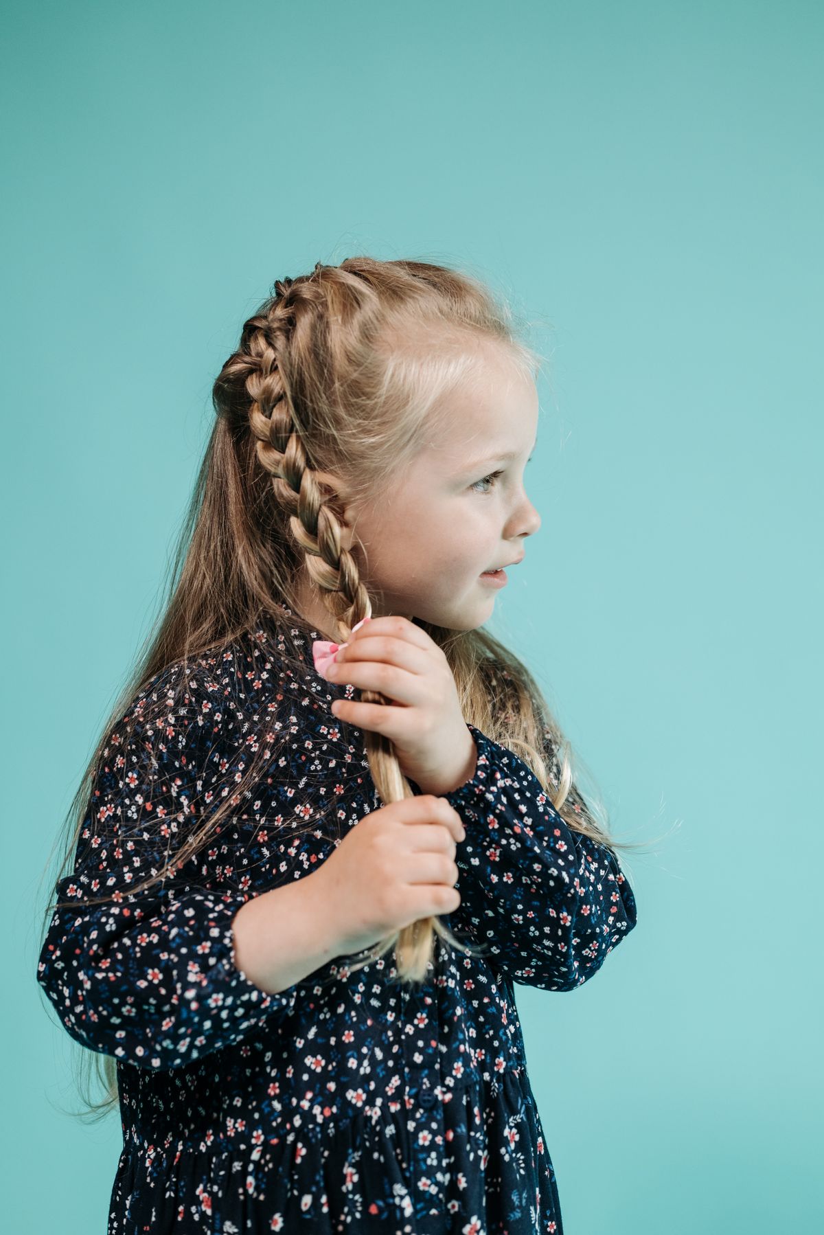 14 Cute Braided Hairstyles for Kids (Easy Enough for Busy Mornings) French braid for kids — braided hairstyles for girls